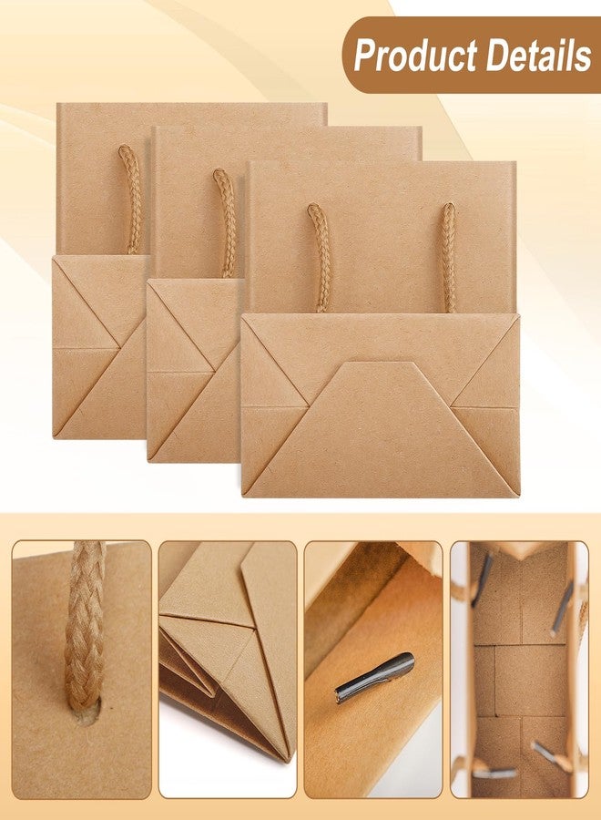 CLRBEATTY 24 Pcs Extra Small Gift Bags, 3.9 x 4.7 x 2.4 Inch Mini Kraft Paper Gift Bags with Handles for Wedding, Birthday, Baby Shower, Party Favors - Image 4